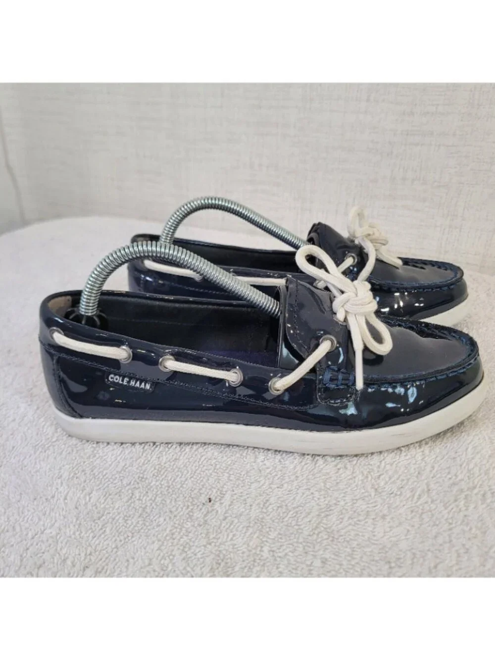 Cole Haan Boat Shoes Womens 6B Regatta Slip On W05747 Black Patent Leather - Picture 10 of 10